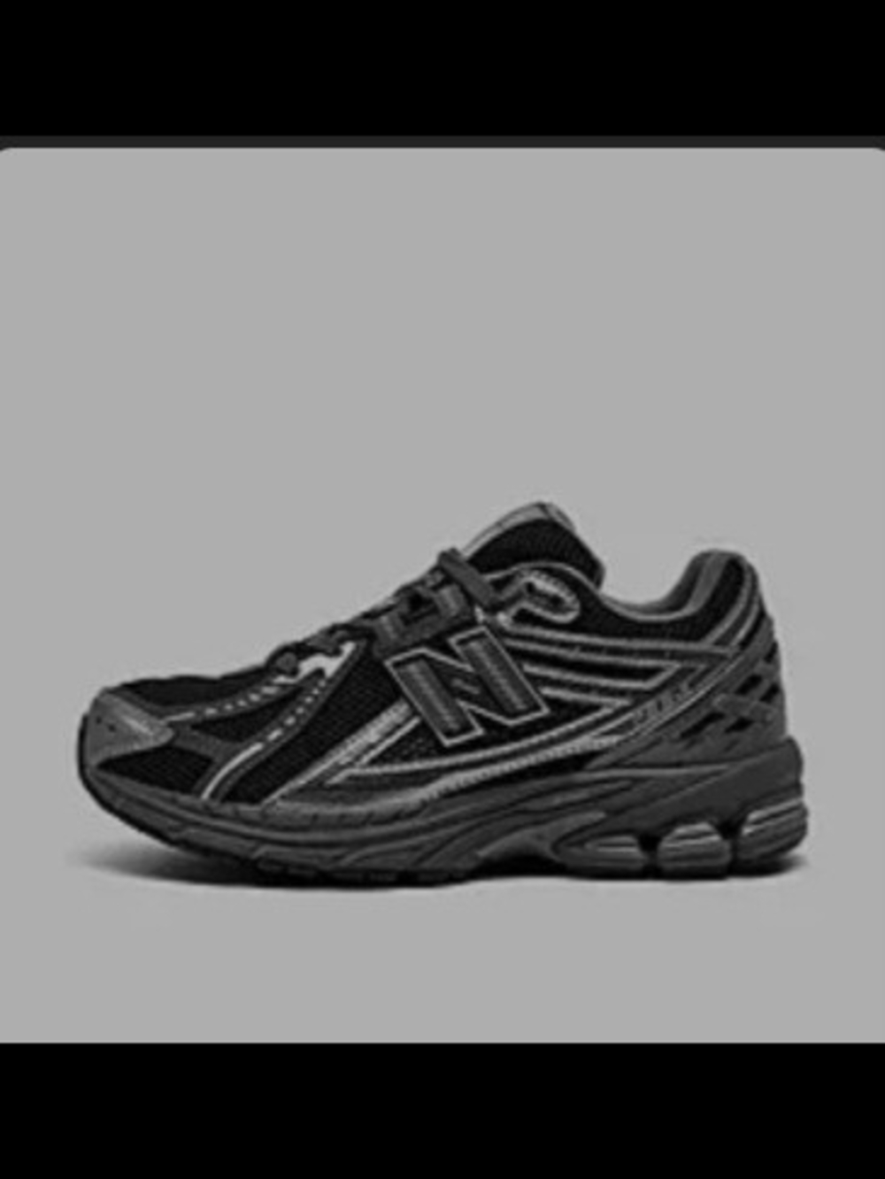New Balance Black and Gray Running Sneaker